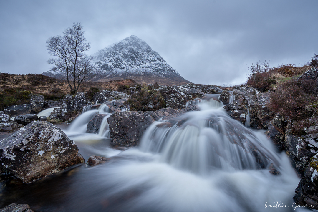 Paysage d'ecosse en hiver