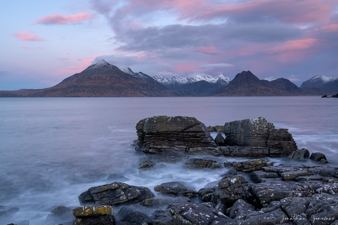 Paysages de l'île de Skye en Ecosse en Hiver